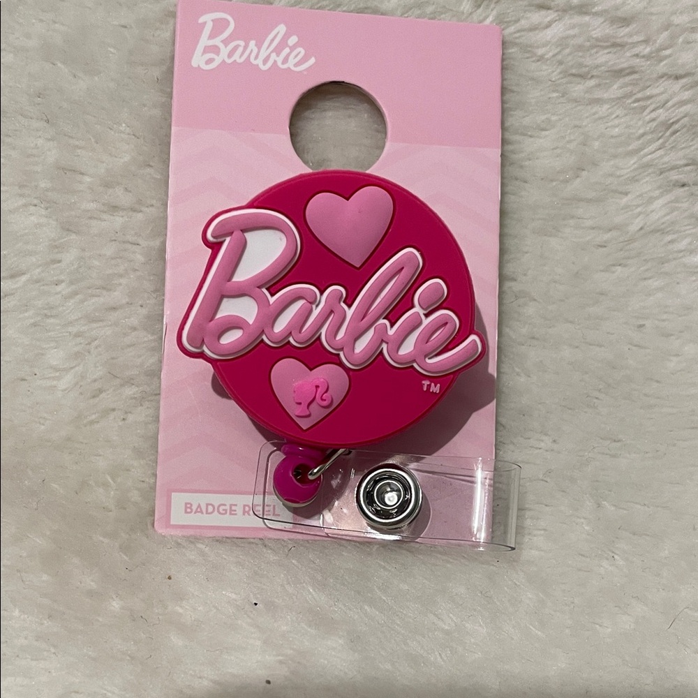 Barbie Pink Heart Badge Reel